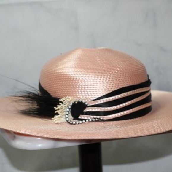 Pink & Black Wide Brim Hat main image 4